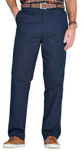 Pegasus Men's Cotton Chino Trousers with Stretch Waistband | Versatile, Comfortable & Stylish Smart Casual Pants