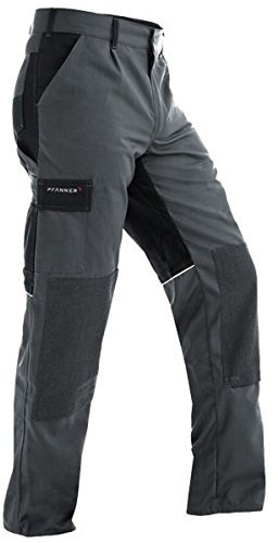 Pfanner® Funktionsarbeitshose StretchZone Canvas mit Stretchgewebe, Farbe:grau/schwarz, Größe:54