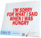INDIGOS UG Aufkleber - Autoaufkleber - JDM - Die Cut - Auto - 210x100 mm - I'm Sorry for What i Said When i was hunggry - rot - Heckscheibe - Heckscheibenaufkleber - Sticker - Tuning