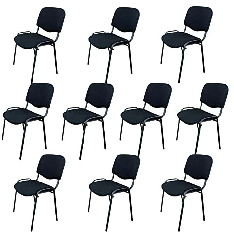 Schrank & Stuhl 10 ISO Konferenzstühle Konferenzstuhl Besucherstuhl Besucherstühle SCHWARZ NEU