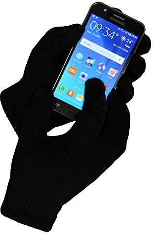 Toutacoo, Guanti Tattili (10 dita) di Cachemire Foderati per iPhone, Samsung e Touch Screen Smartphone