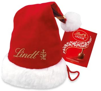 Lindt Schokolade | LINDOR Weihnachtsmann-Mütze mit Lindor-Minis | 175g | 38 zartschmelzende Mini-LINDOR Kugeln in Geschenkverpackung | Schokoladen-Geschenk zu Weihnachten
