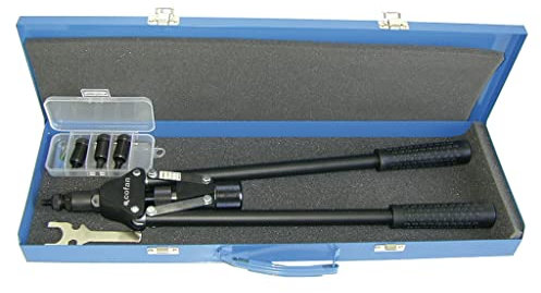 Cofan Remachadora profesional grande para tuercas remachables | Capacidad desde tuercas de M-5 hasta M-12 | Para todo tipo de tuercas remachables