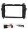 tomzz Audio 2434-005 Doppel DIN Radioblende Set kompatibel mit Mercedes A W169 B W245 Sprinter W906 Vito Viano W639 schwarz mit Quadlockadapter ISO Antennenadapter ISO DIN