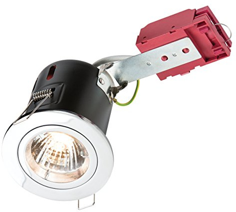Knightsbridge VFAVRDGICC Fixed IC Fire-Rated Downlight Metal, Chrome, GU10, 50 W, 230 V