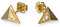 9K Gold & Klar CZ Kristall Pyramide Ohrstecker