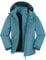 Mountain Warehouse Fell Kids 3 in 1 Jacket - Water-Resistant Triclimate Raincoat, Detachable Inner Coat & Packaway Hood - For Walking, Hiking & Outdoors Teal Kids Size 5-6 Years