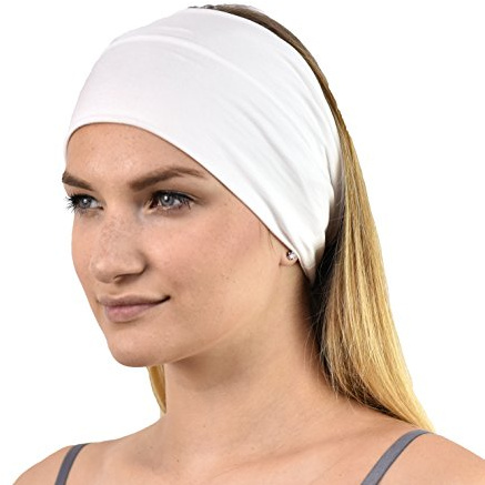 Jasmine Silk Unisex Bamboo Headband Hair Band (Ivory)