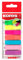 Kores - Sticky Labels on Ruler - Film Index Tabs, Self-Adhesive Page Markers and Book Tabs - School and Office Supplies - 12 x 45 mm - Set of 8 Assorted Colours x 25 Sheets