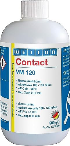 WEICON Contact VM 120 Cyanacrylatklebstoff 500 g farblos | Sekundenkleber für Metallverklebungen aller Art