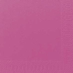 Duni Cocktail-Servietten 3lagig Zelltuch Uni fuchsia, 24 x 24 cm, 250 Stück