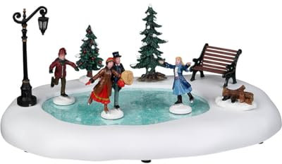 Lemax Christmas, Winter Skating, 94024, decorazione a batteria per villaggio natalizio (4,5 V)
