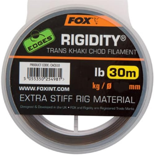 Fox Rigidity Trans Khaki Chod Filament Extra Stiff 30m