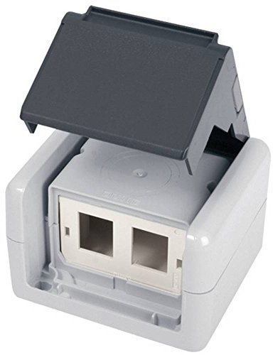 Telegärtner RJ45 Outlet IP44 AP Grey Cable Adapter Adaptor For Cable (UMJ, Grey)