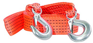 Streetwize - Heavy Duty Tow Belt w/Steel Hooks - 6.5 Tonnes, 3.5 Metre Length - Ideal For Towing: Cars, 4x4, Vans and Agricultural Vehicles