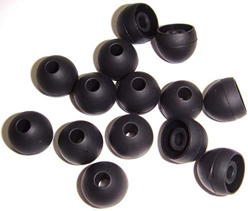 Xcessor Large Replacement Silicone Earbuds - Black (Pack of 7 Pairs)