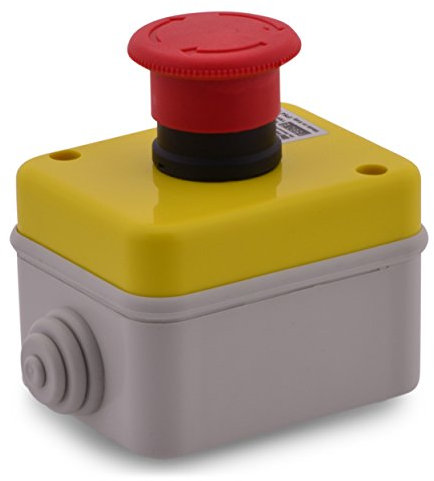 Not-Aus Taster Not Halt Schalter Pilztaster Emergency Stopp Notfall Mushroom Push-Button IP54 1NO+1NC 10A 400V
