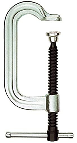 BESSEY C-Schraubzwinge VC10 | 250 mm Spannweite | 1500 kg Spannkraft | Kraftvolle Ganzstahlzwinge für präzise Spannarbeiten im Metallbau und bei Schlosserarbeiten mit hoher Stabilität