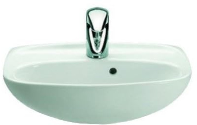 Lave-mains VICTORIA 45x34, sur semi-colonne, blanc Réf A325314005