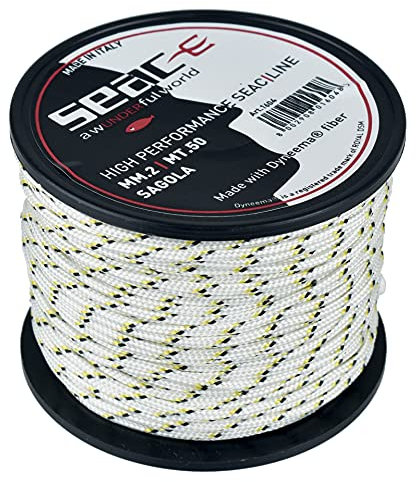 SEAC Dyneema Angelschnur 2 mm x 50 m weiß - weiß