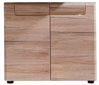 trendteam smart living - Waschbeckenunterschrank Unterschrank - Badezimmer - Malea - Aufbaumaß (BxHxT) 65 x 56 x 35 cm - Farbe Eiche San Remo Hell - 132430190