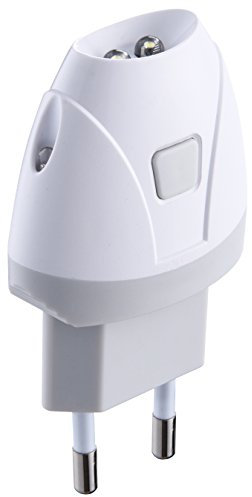 Electraline 58303 Lampe de poche de secours automatique avec fonction d'éclairage de courtoisie, LED, blanche
