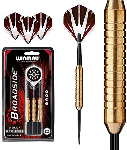 Winmau Broadside Brass Dartpfeile Stahl 22 g