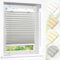 Victoria M. Easyfix Plissee Faltrollo ohne Bohren Plisseeanlage Klemmfix mit Klemmträger für Fenster und Türen, Größe: 55 x 200 cm, Farbe: Grau