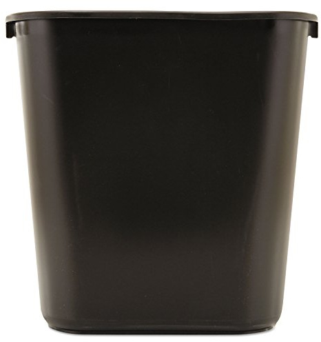 Rubbermaid Corbeille à papier 26,6 litres Rectangulaire PE Noir
