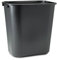 Rubbermaid FG295600BLA Rectangular Wastebasket, 26.6 L, Black (Pack of 12)