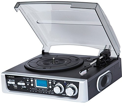 Lauson - Tocadiscos cl144 con Radio, USB Grabador y Bluetooth