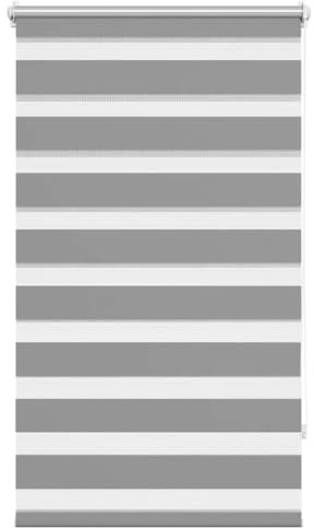 vidaXL Zebra blind 90.9x150 cm Fabric Width 86.7 cm grey