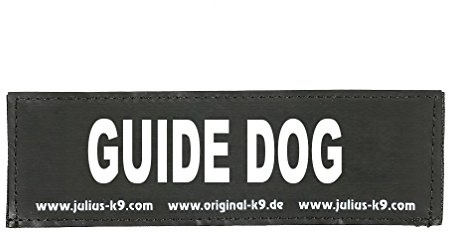 Interchangeable Patches, 1 pair, GUIDE DOG, Size: Small, Black
