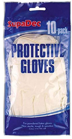 SupaDec Latex Disposable Gloves 10 Pack