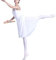 Hoerev Women Girls Sheer Wrap Skirt Ballet Skirt Ballet Dance Dancewear,Weiß,M