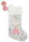 Stephen Joseph Bestickter Weihnachtsstrumpf, Filz Baumwolle, Grau, One Size