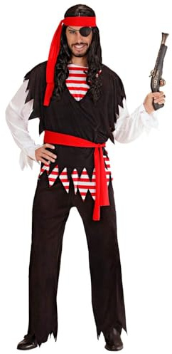 W WIDMANN MILANO Party Fashion - Piraten Kostüm Herren | 5-teiliges Set im Seeräuber- und Freibeuter-Look für Karneval, Mottoparty