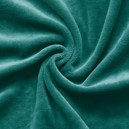 STOFFKONTOR Nicki Baumwollstoff Stoff - kuschelweicher Wohlfühlstoff, Kinderstoff - Meterware, petrol - zum Nähen von Kinderkleidung, Hausanzügen, Kissen