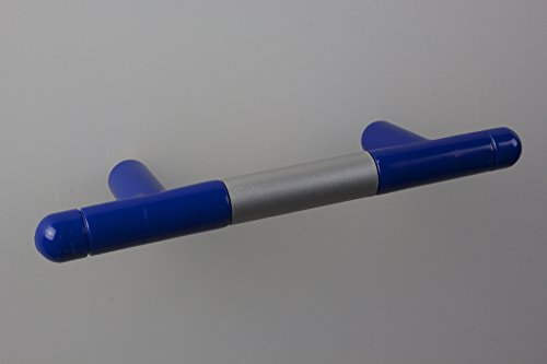 TOP PREIS! 10 STÜCK Griff Kunststoff Stangengriff Möbelgriff Schrankgriff blau/silber BLA=64mm
