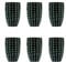 Zafferano Perle Glasbecher - Handgemachtes transparentes Buntglas, cl 32 h 109mm d 71mm - Set 6 Stück - Schwarz