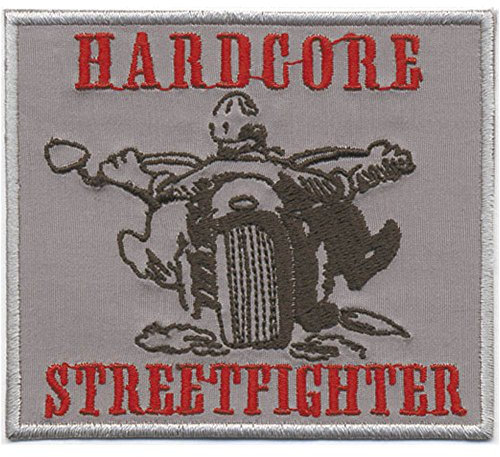 AUFNÄHER - Hardcore Streetfighter - 06043 - Gr. ca. 9,5 x 8,5 cm - Patches Stick Applikation