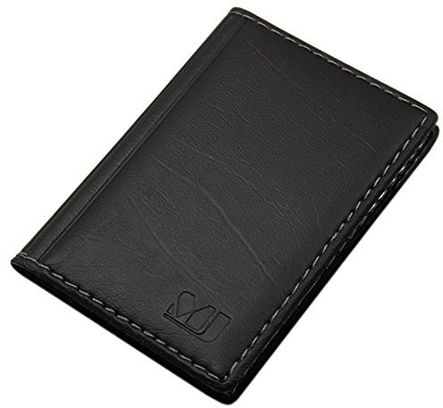 myledershop Porta carte di credito con 12 scomparti MJ-Design-Germany Made in UE in diversi colori e designs (Design 3 / Nero)