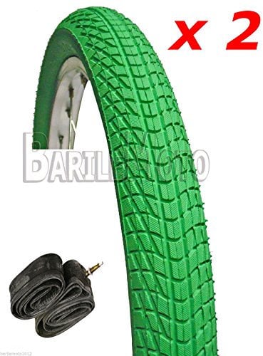 RMS N°2 Copertone/Pneumatico 20 x 1.75 + N°2 Camera d'Aria Bici GRAZIELLA Verde