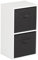 Hartleys 2 Tier White Cube Unit - Black Storage Boxes