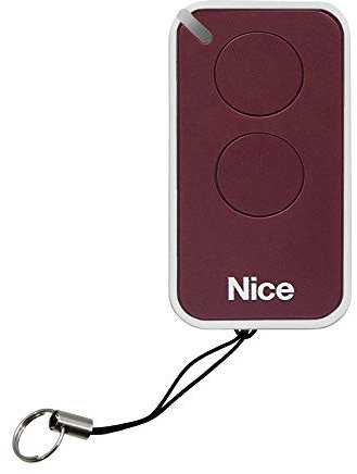 Nice INTI2R Red 2-Way Remote Control 433.92 MHz Rolling Code Transmitter. Compatible with FLOR-S, ONE, Flora, Inti Remote Control.