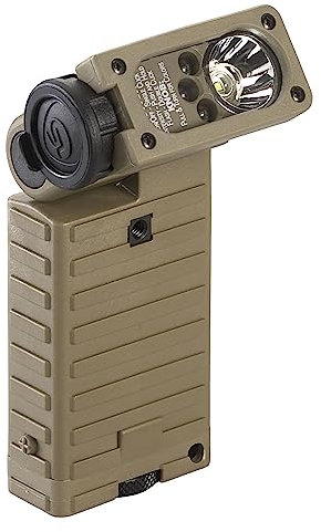 Streamlight 14008 Sidewinder HP Taschenlampe mit Alkaline-Batterien und weiß/grün/blau/IR-LEDs, Coyote – 55 Lumen