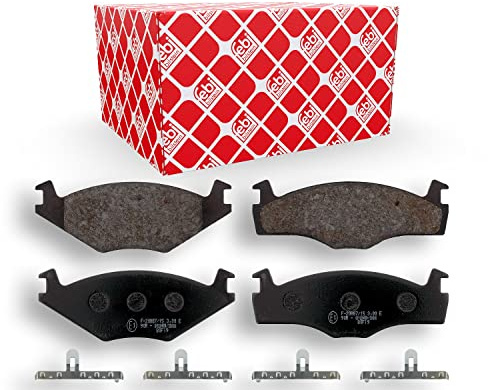 febi bilstein 16076 Bremsbelagsatz mit Befestigungsmaterial, 1 Stück | Kompatibel mit: SEAT CORDOBA, IBIZA II, VW GOLF I Cabriolet, GOLF II, JETTA II, PASSAT B2, PASSAT B2 Stufenheck