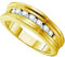 DazzlingRock Collection Men's 0.25 Carat (Ctw) 14K Yellow Gold Round White Diamond Men's Fashion Ring Wedding Band 1/4 Ct
