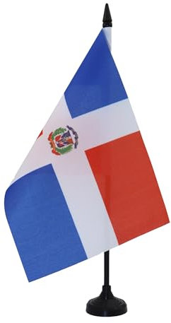 BANDERA de MESA de la REPÚBLICA DOMINICANA 21x14cm - BANDERINA de DESPACHO DOMINICANA 14 x 21 cm - AZ FLAG