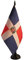 AZ FLAG - Tischflagge Dominikanische Republik - 21x14 cm - Dominikanische Tischfahne 14 x 21 Cm - Flaggen
